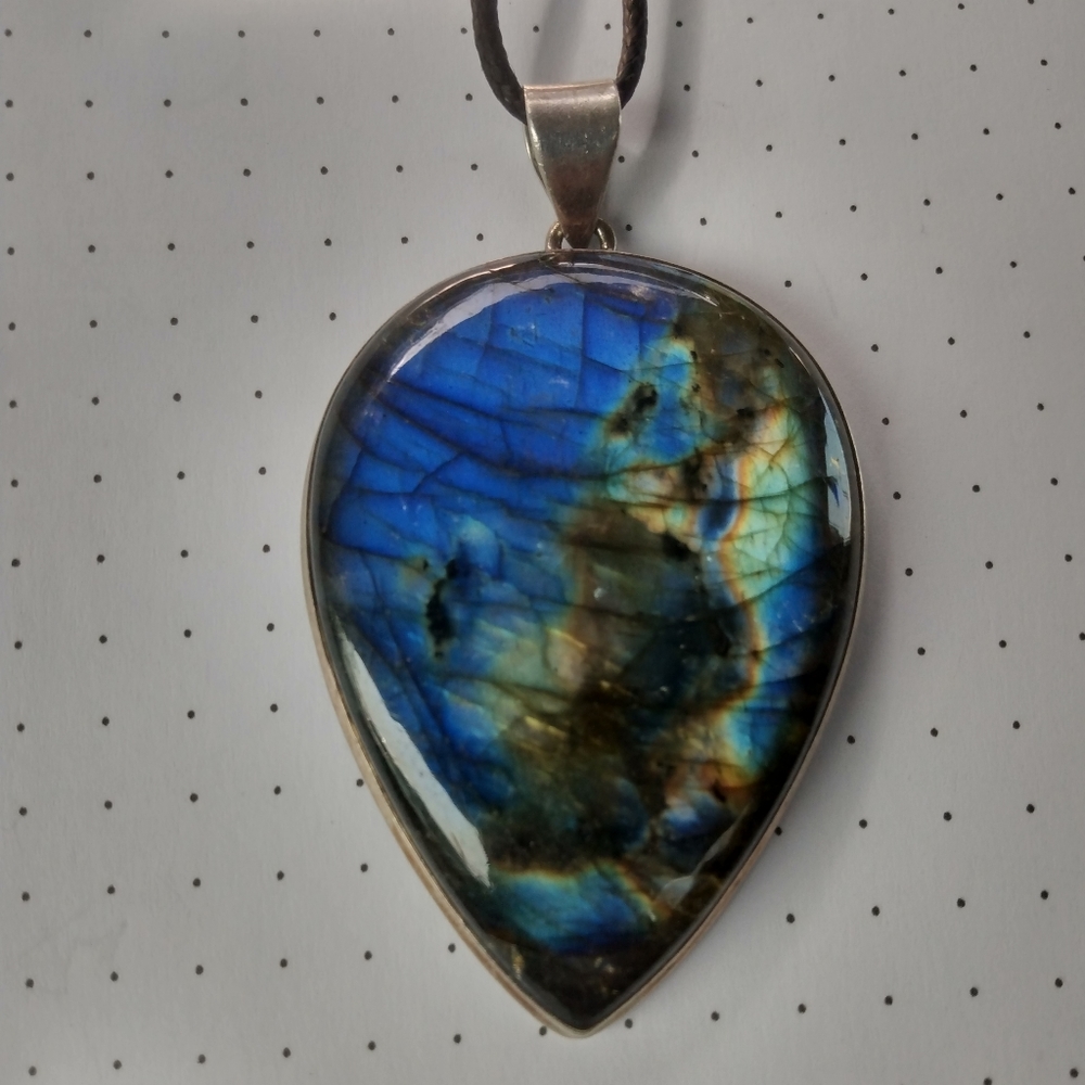 Huge labradorite pendant